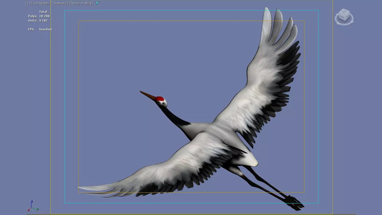 Stork animation Low-poly 3D model_8