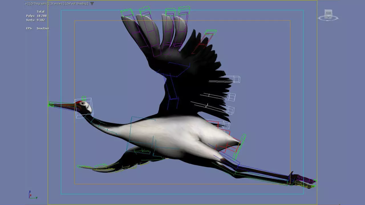 Stork animation Low-poly 3D model_9