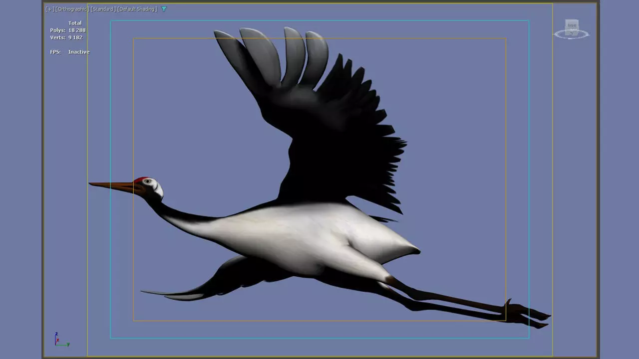 Stork animation Low-poly 3D model_10