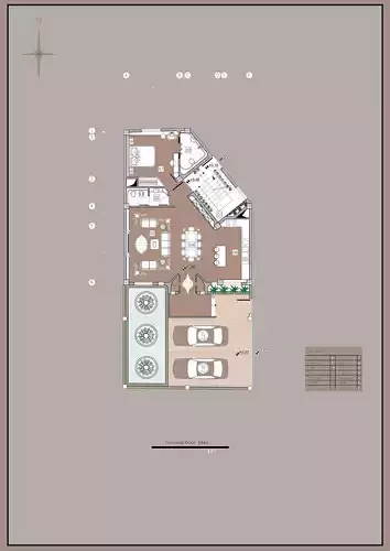 Luxury Modern Triplex House Plan with Roof Garden 