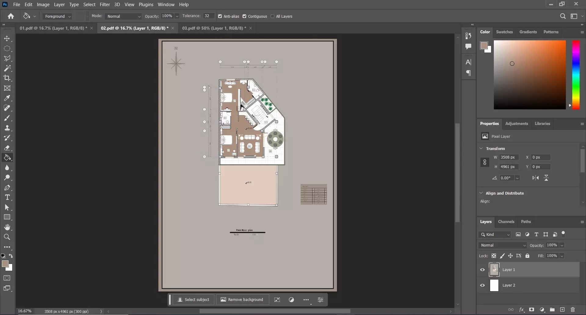 Luxury Modern Triplex House Plan with Roof Garden  3D model_10
