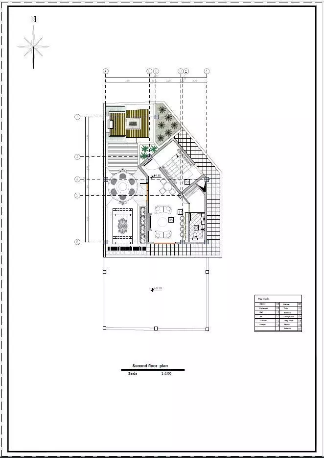 Luxury Modern Triplex House Plan with Roof Garden  3D model_7