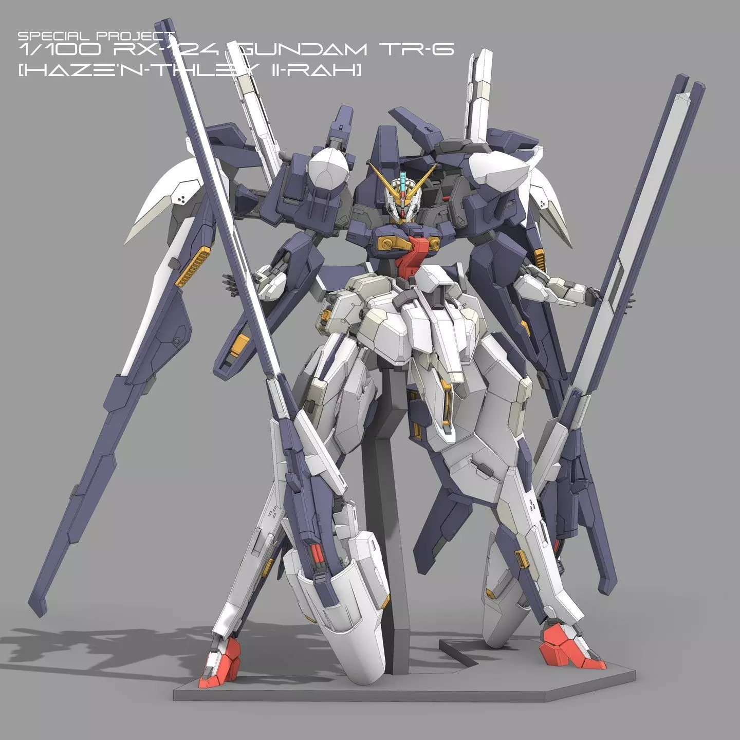 Gundam Woodward TR6 Mobile Suit STL file drawing 3D print model_0