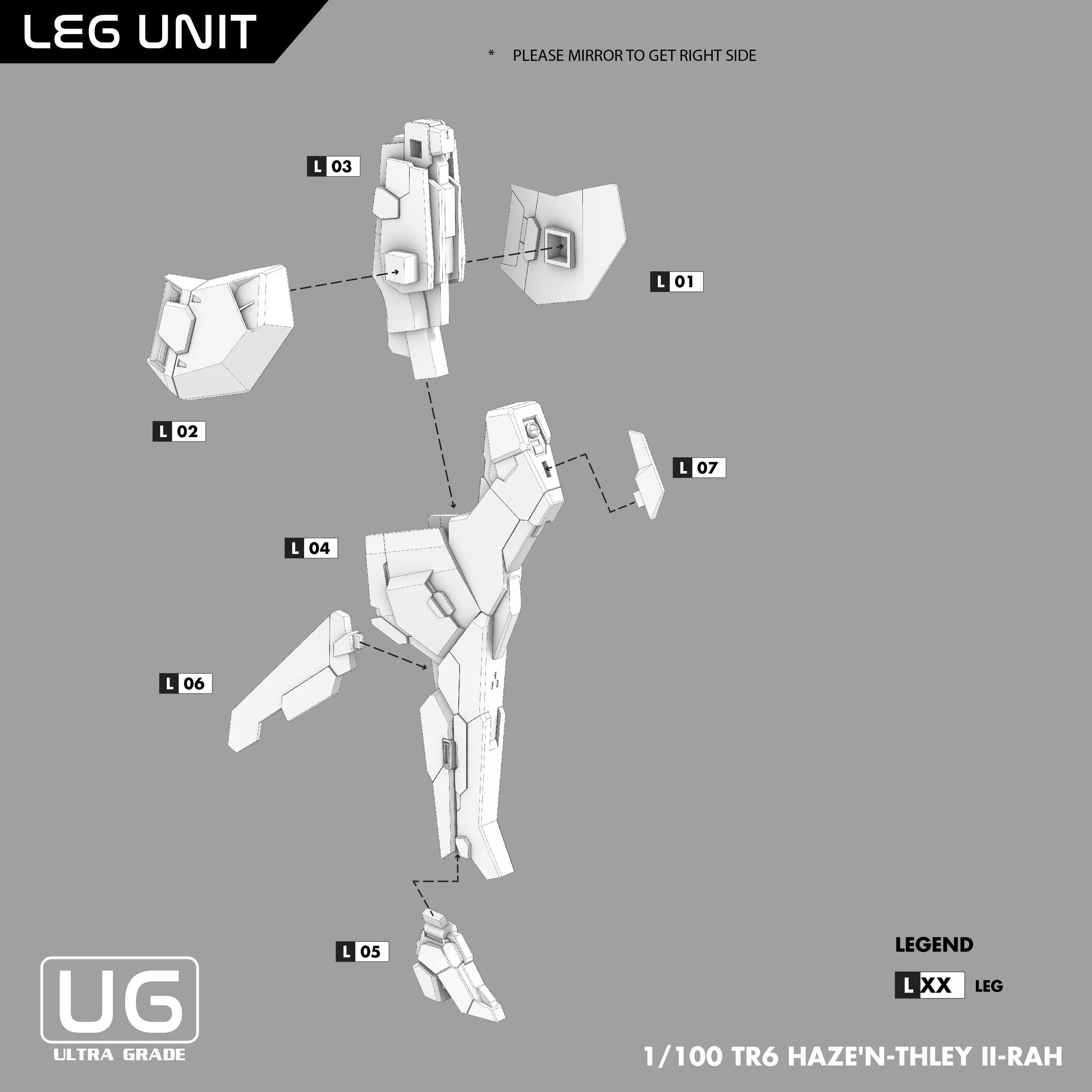 Gundam Woodward TR6 Mobile Suit STL file drawing 3D print model_7