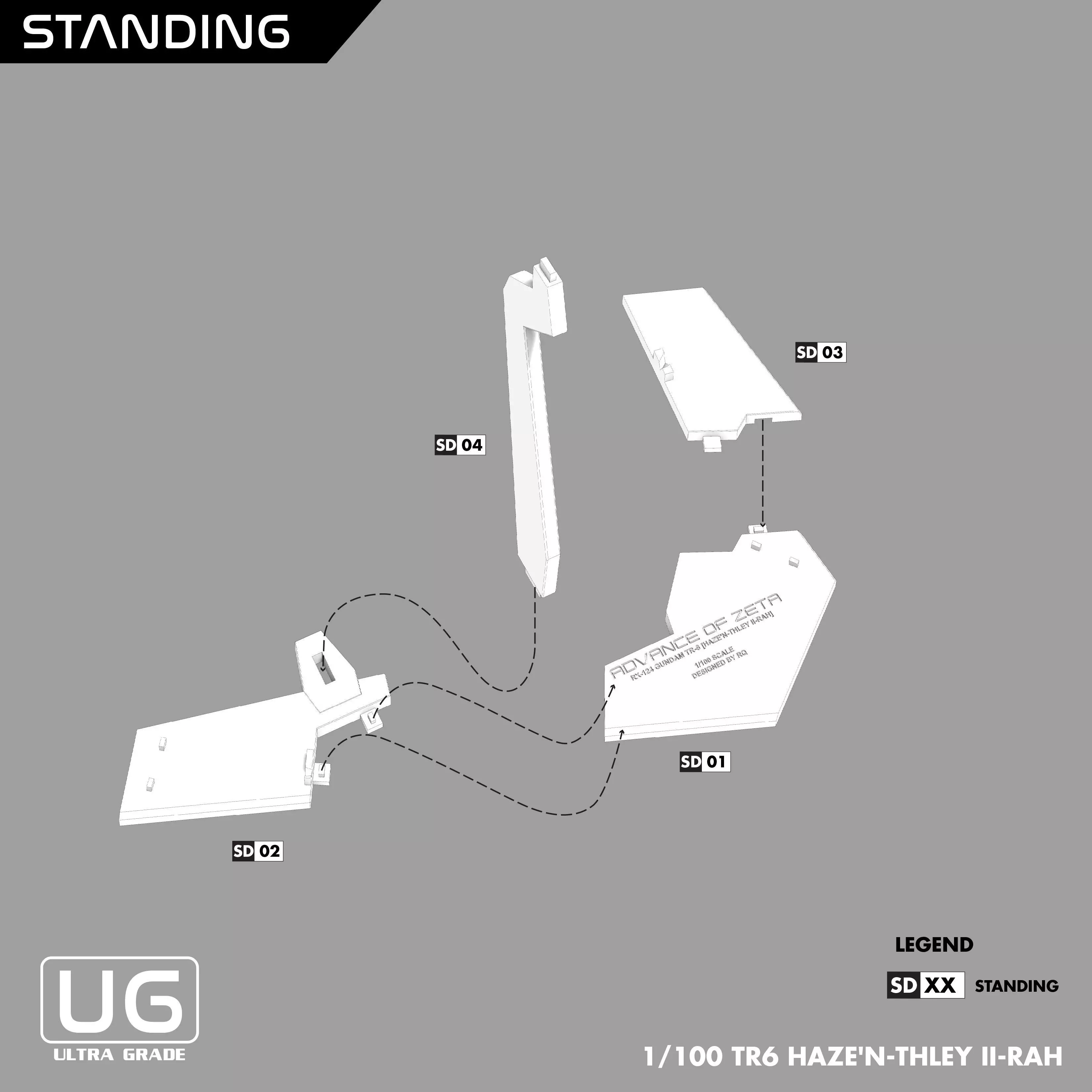 Gundam Woodward TR6 Mobile Suit STL file drawing 3D print model_10