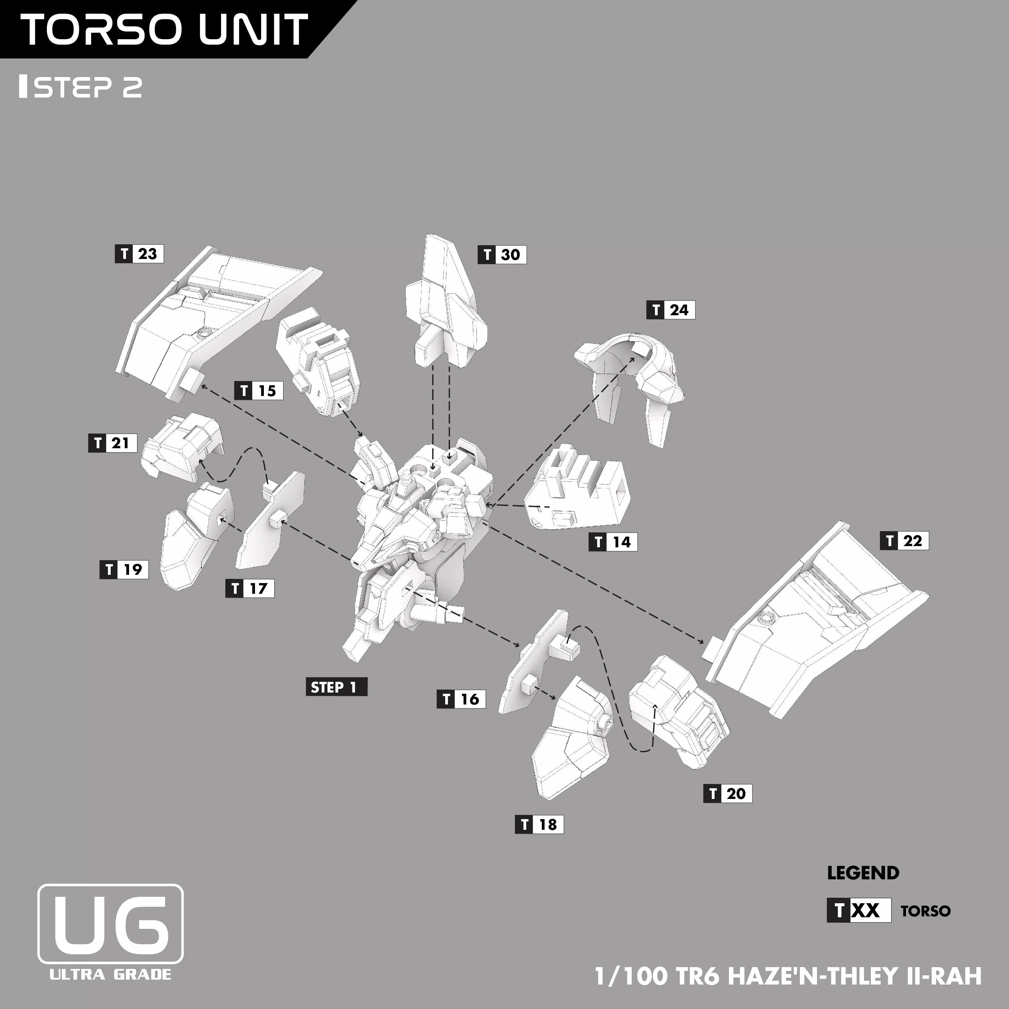 Gundam Woodward TR6 Mobile Suit STL file drawing 3D print model_12