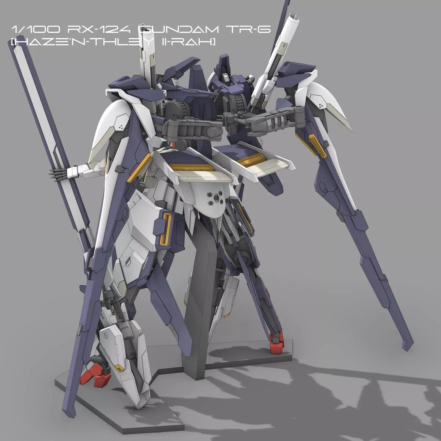 Gundam Woodward TR6 Mobile Suit STL file drawing 3D print model_3