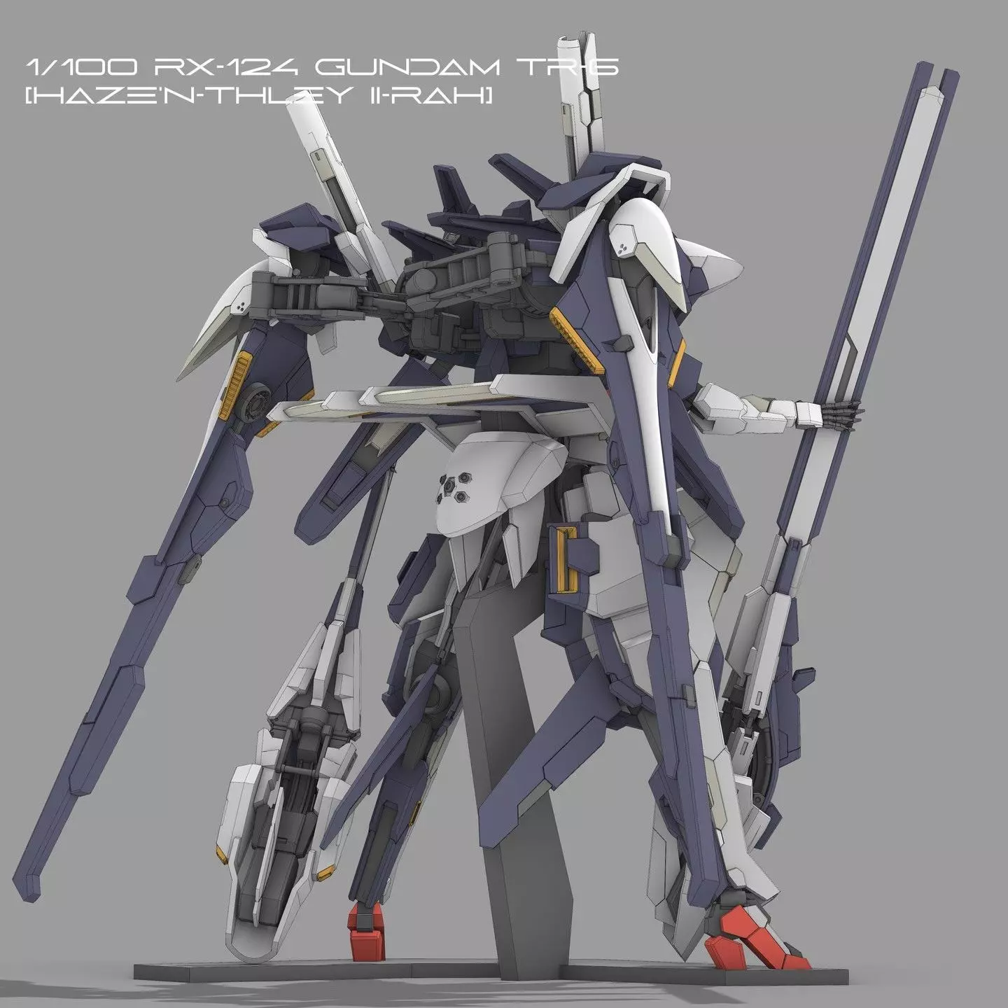 Gundam Woodward TR6 Mobile Suit STL file drawing 3D print model_2