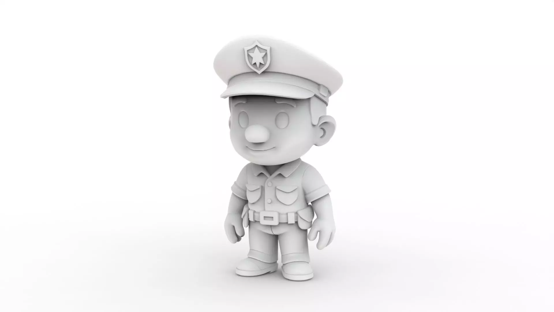 Cartoon Policeman 3D Printable 3D print model_2