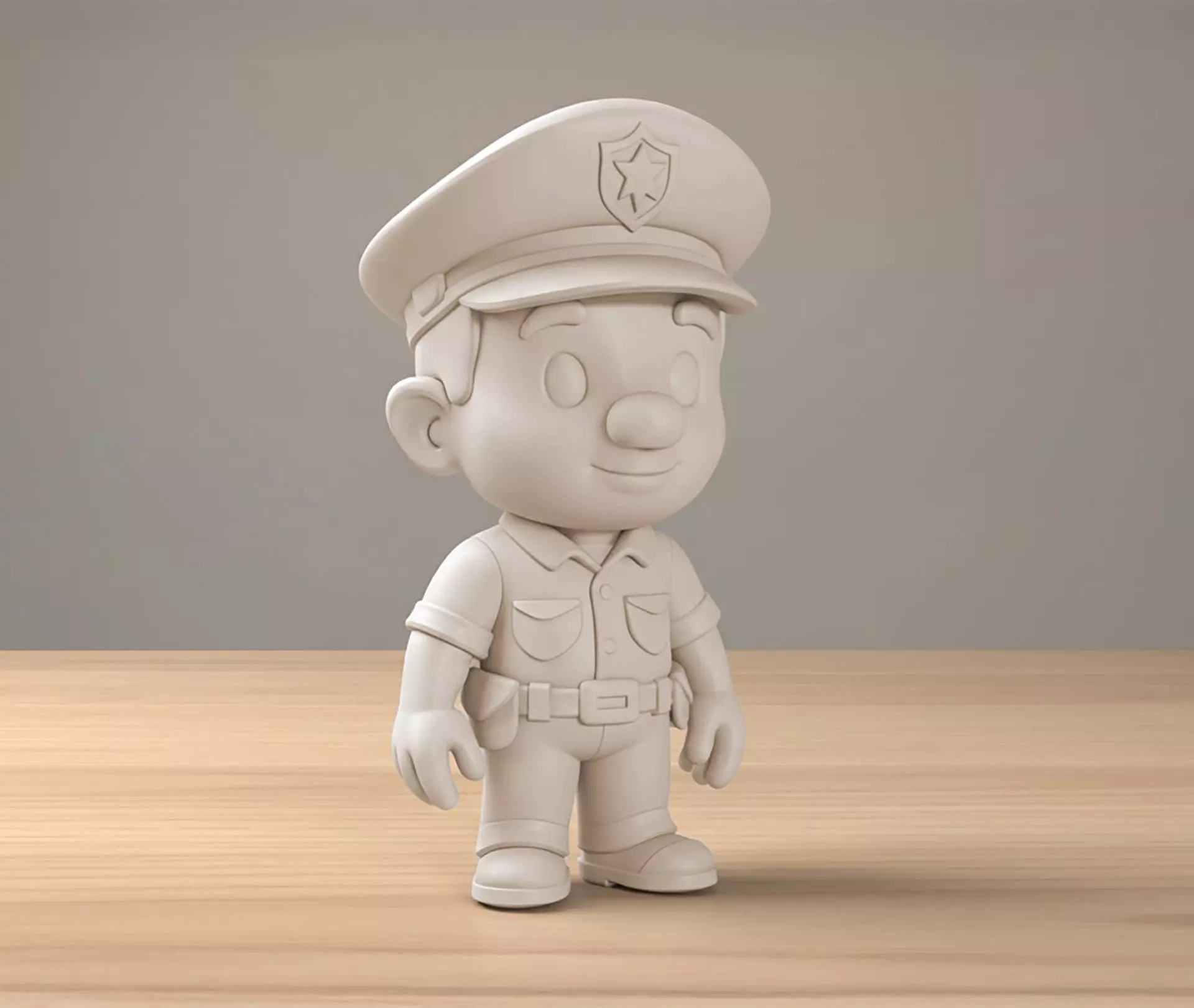 Cartoon Policeman 3D Printable 3D print model_8