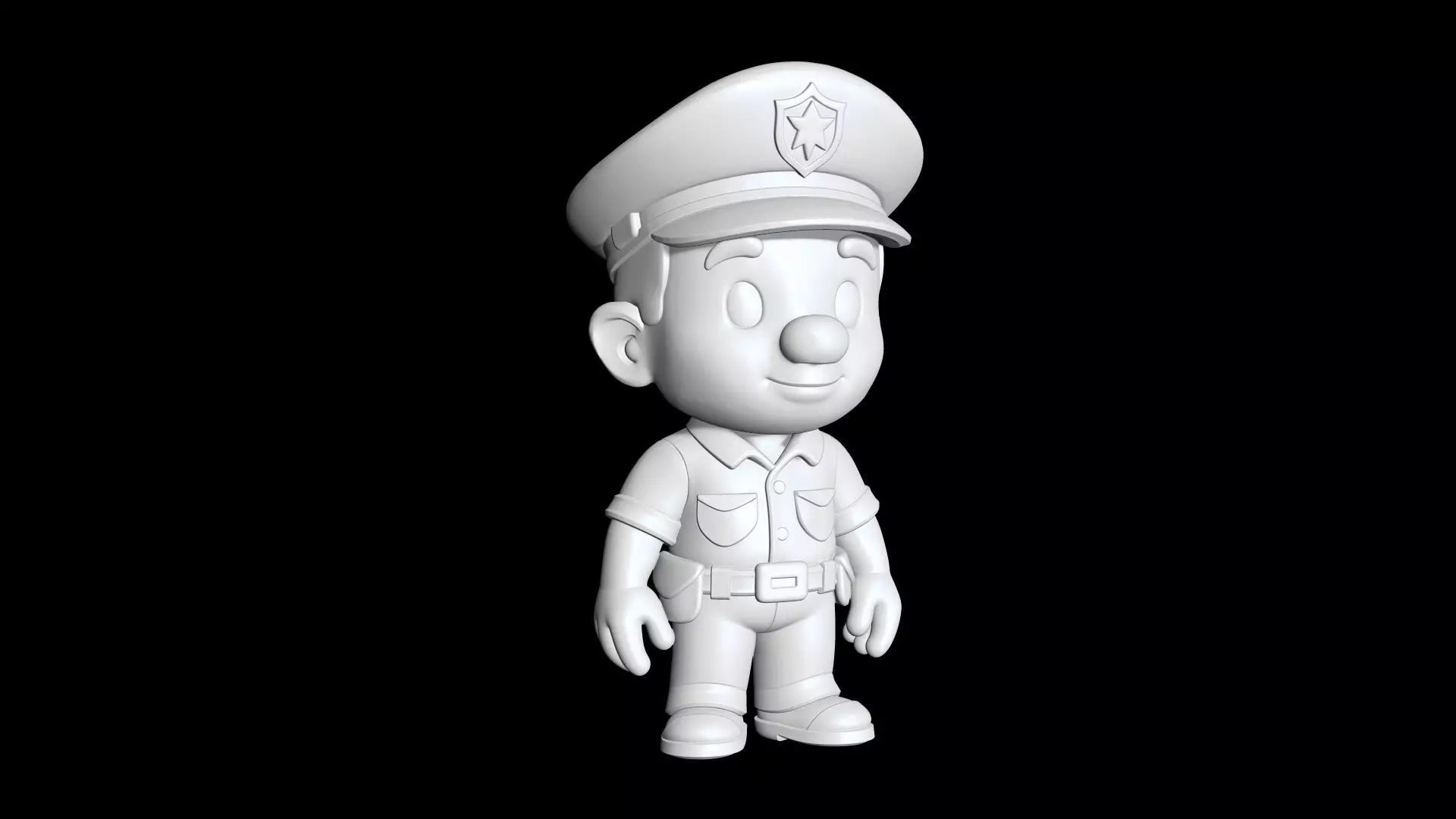 Cartoon Policeman 3D Printable 3D print model_7