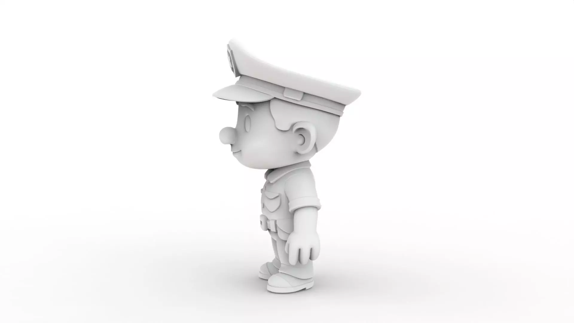 Cartoon Policeman 3D Printable 3D print model_3