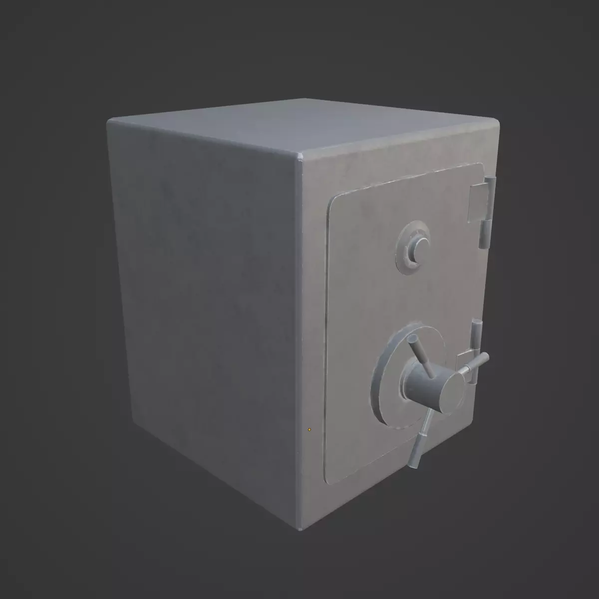 Metal Safe 07 Low-poly 3D model_6