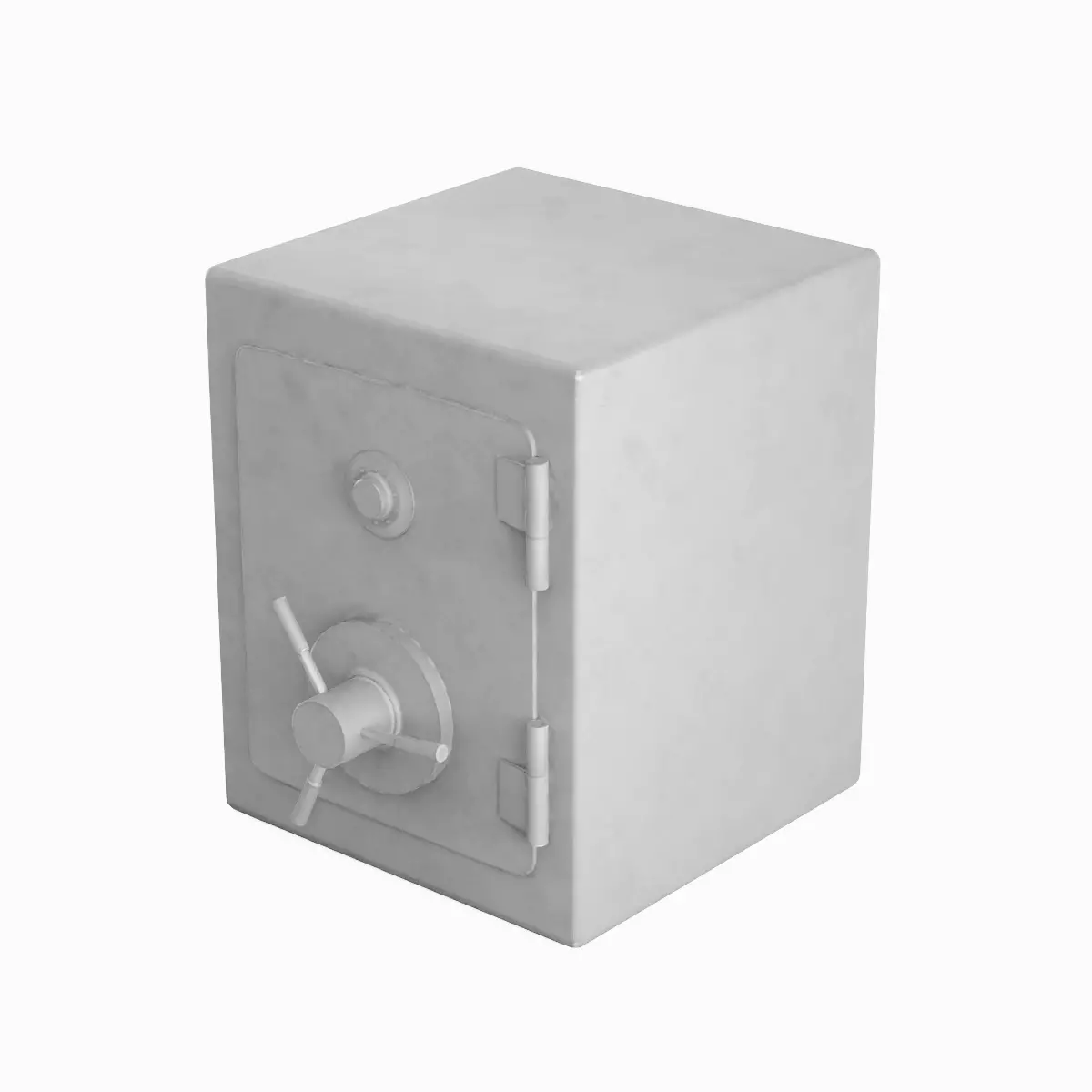 Metal Safe 07 Low-poly 3D model_3