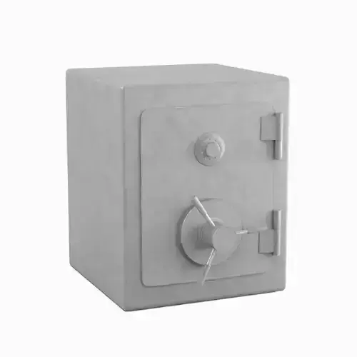 Metal Safe 07 Low-poly 3D model