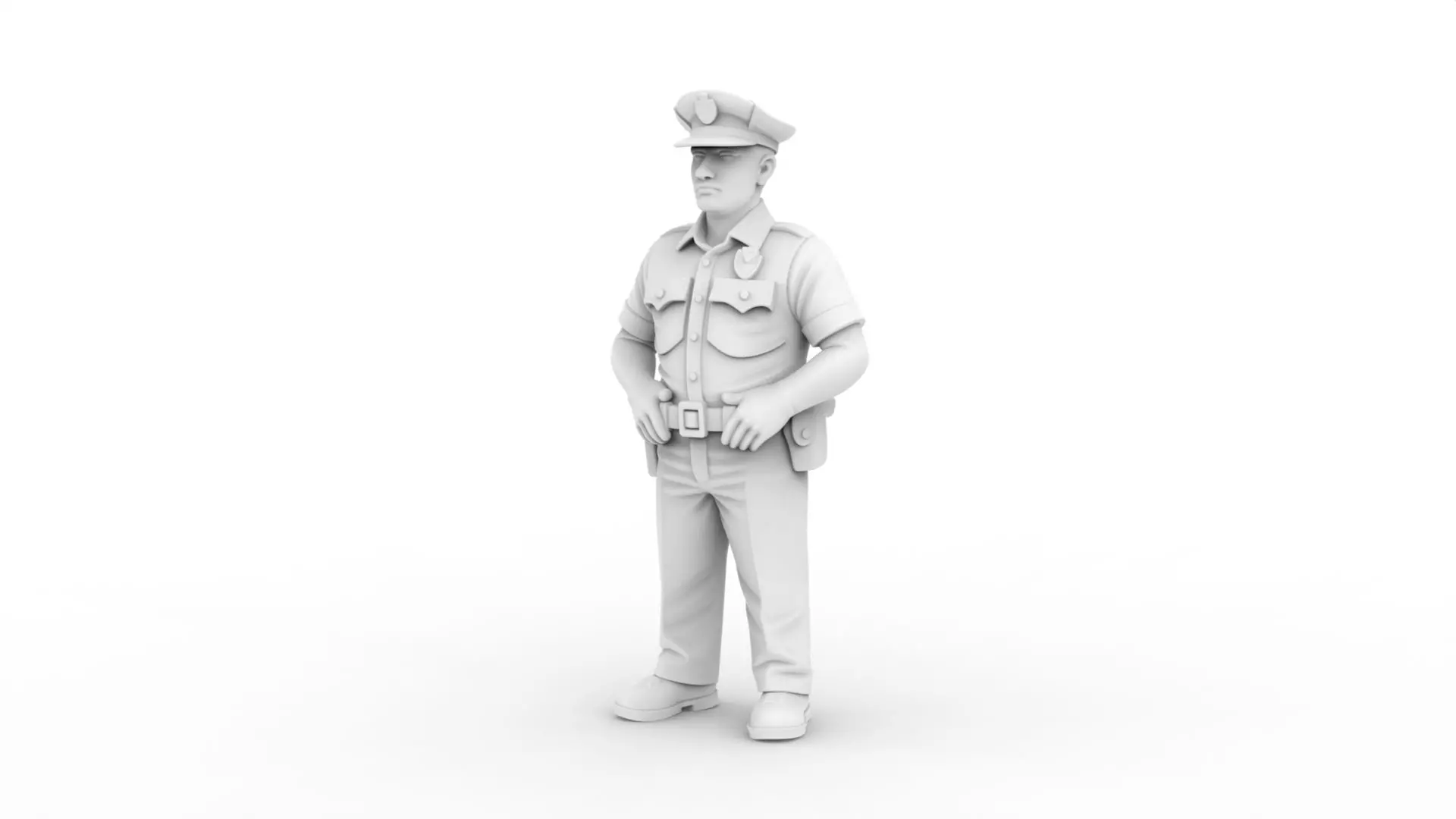 Policeman 3D Printable 3D print model_2