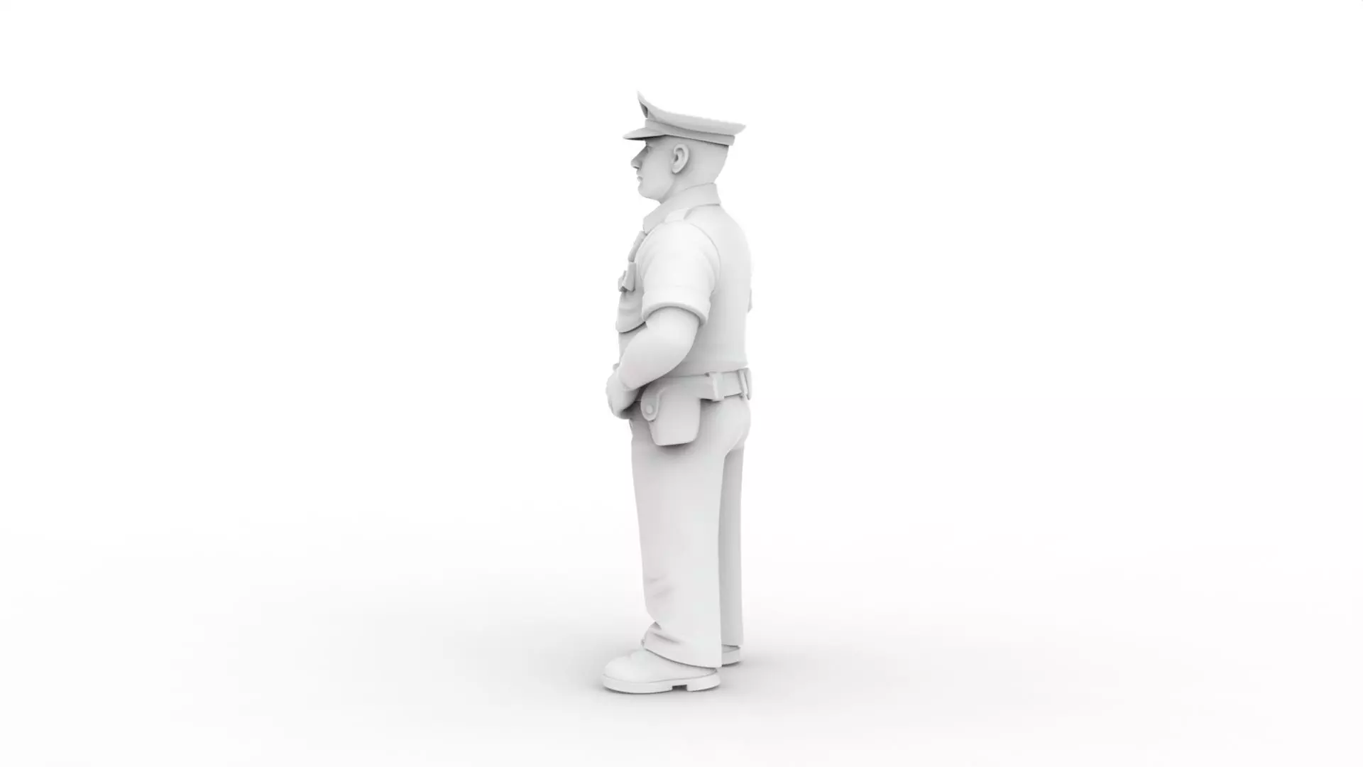 Policeman 3D Printable 3D print model_3