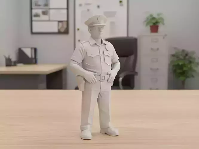 Policeman 3D Printable 3D print model Policeman 3D Printable 3D print model