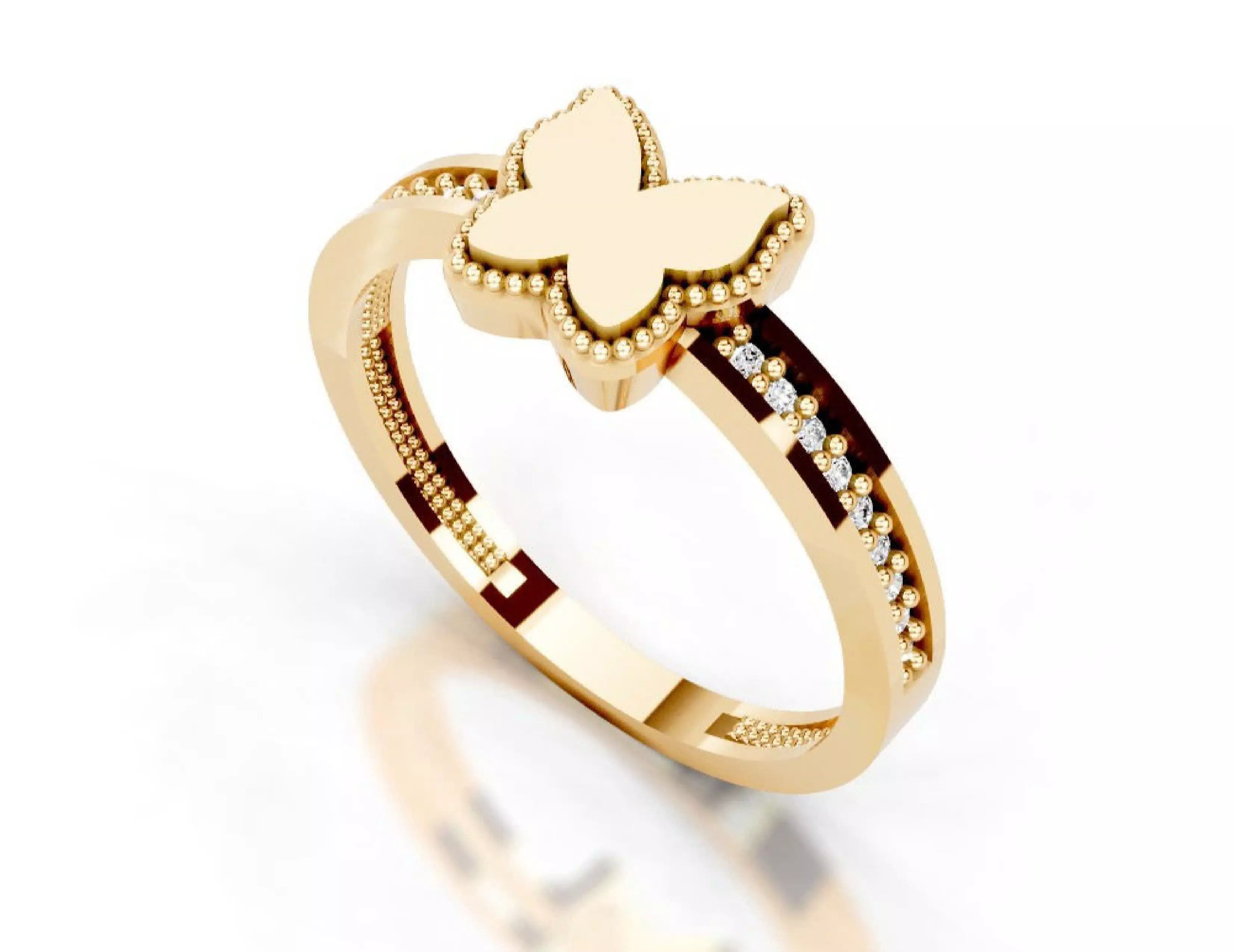 3D Printable Diamond Ring Models STL 3DM File 3D print model 3D print model_9