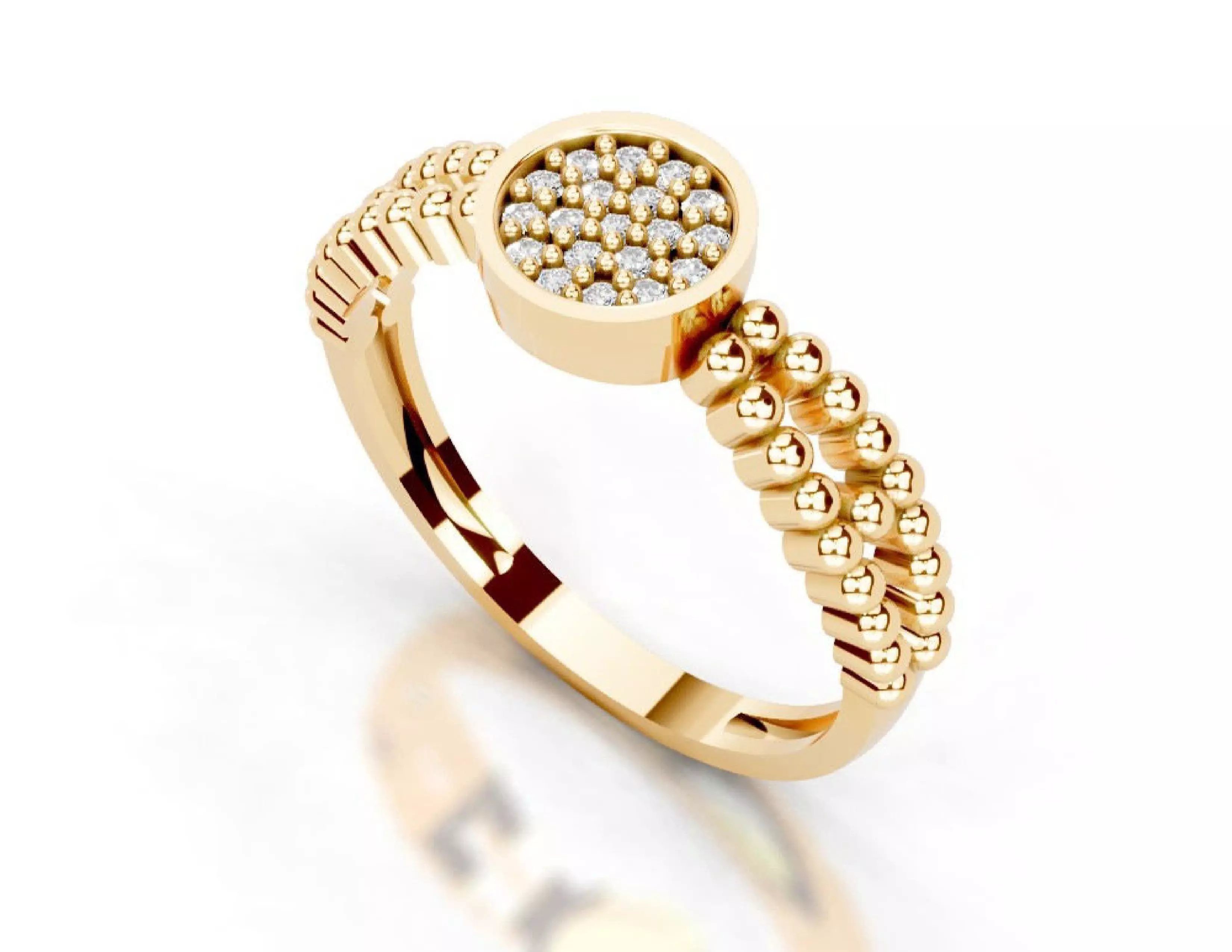 3D Printable Diamond Ring Models STL 3DM File 3D print model 3D print model_21