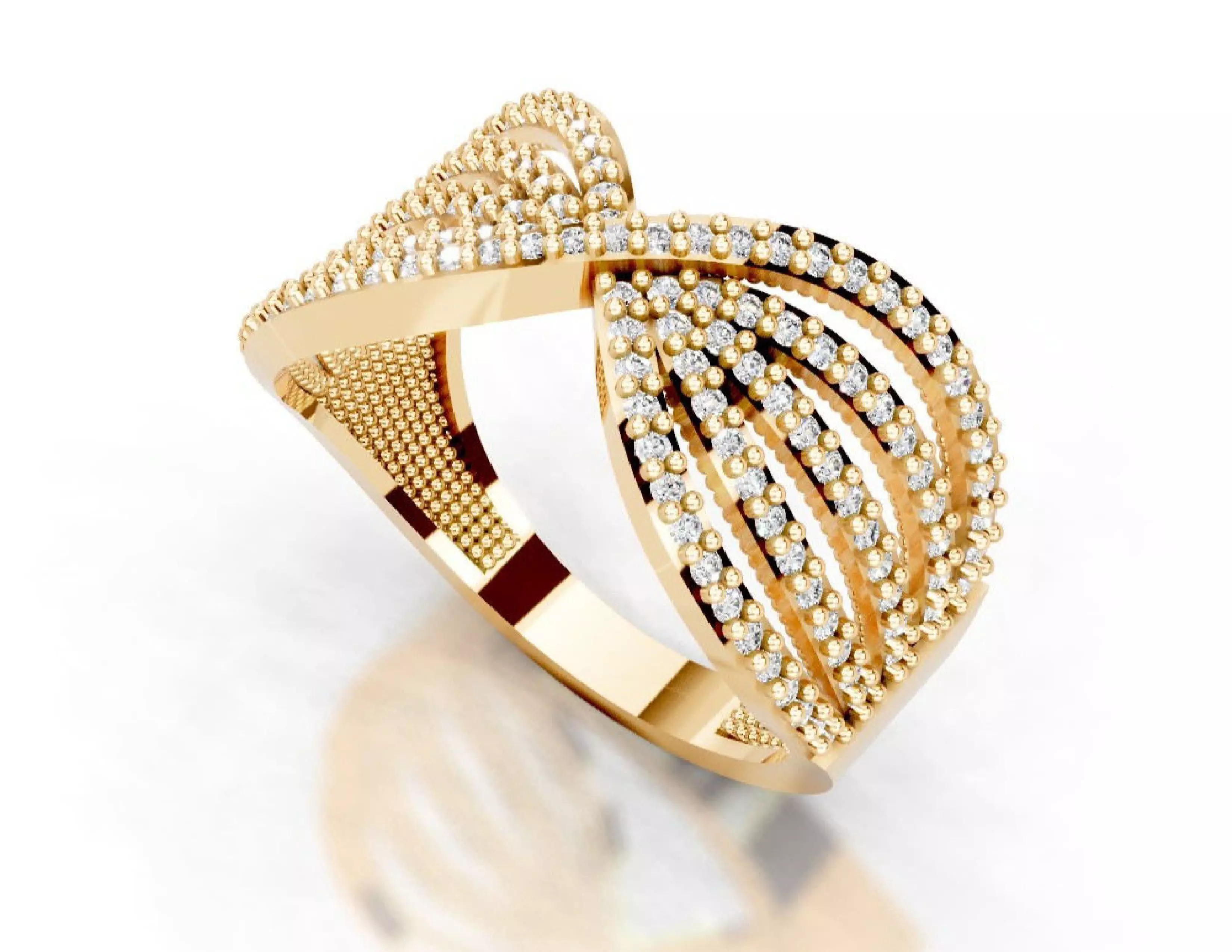 3D Printable Diamond Ring Models STL 3DM File 3D print model 3D print model_18