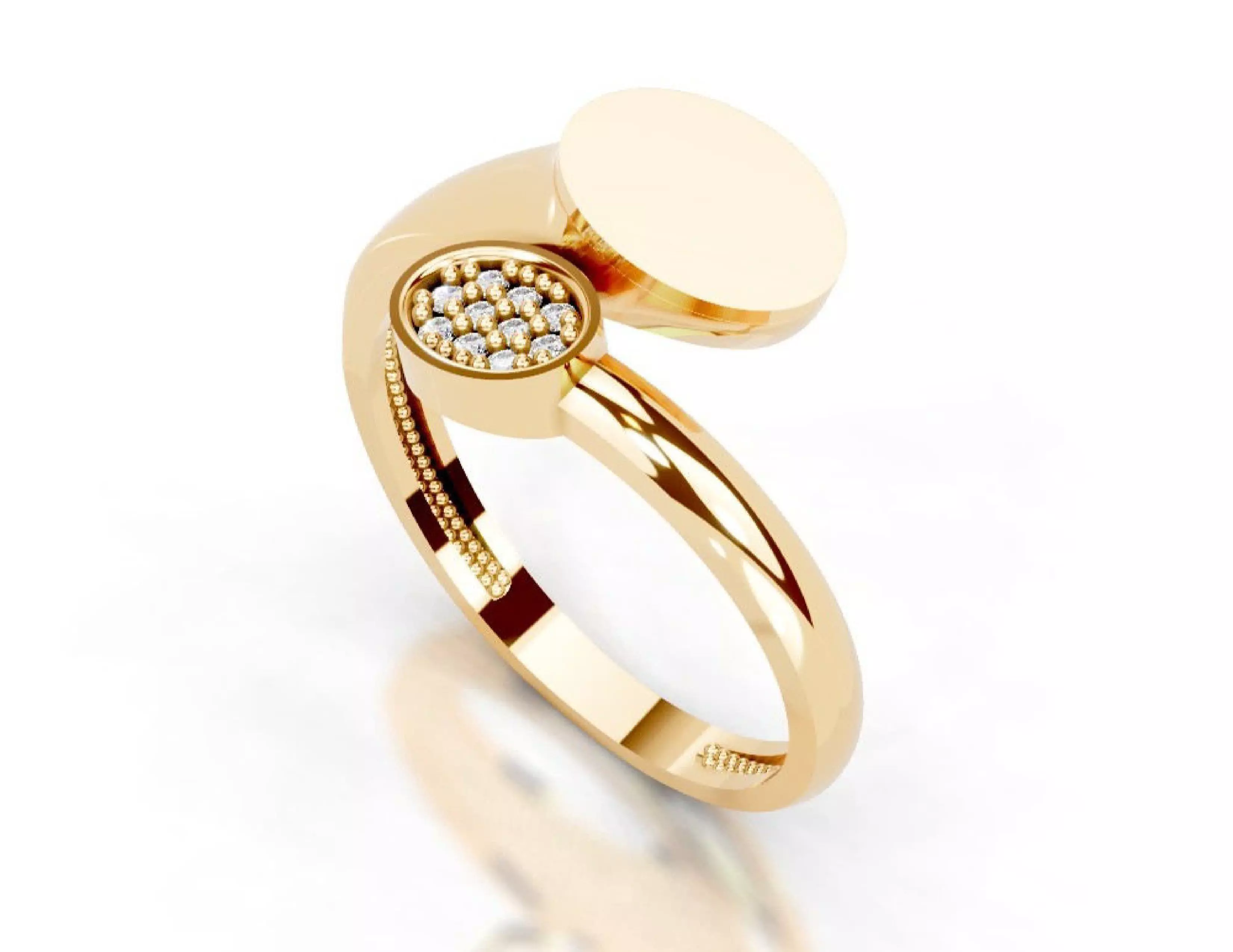 3D Printable Diamond Ring Models STL 3DM File 3D print model 3D print model_4