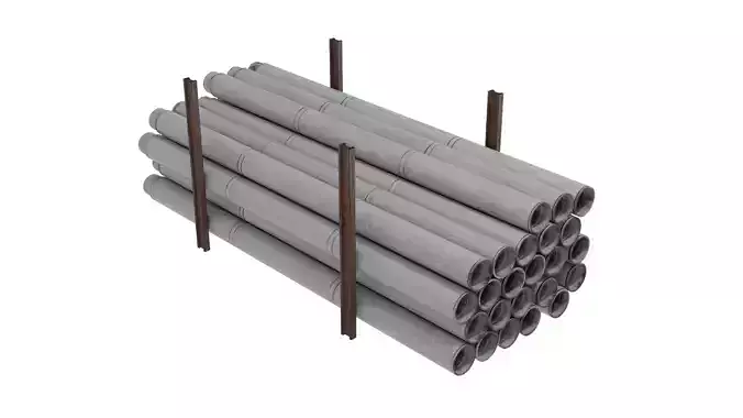 Concrete Pipes 3D model