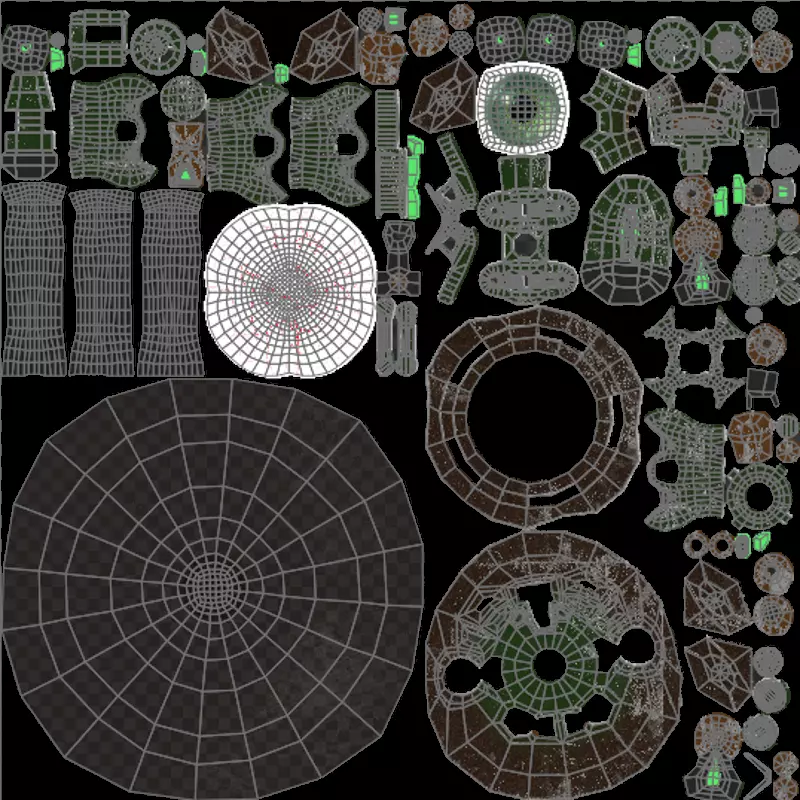 eye robot Low-poly 3D model_11
