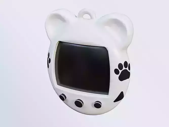 Tamagotchi Bear Low-poly 3D model