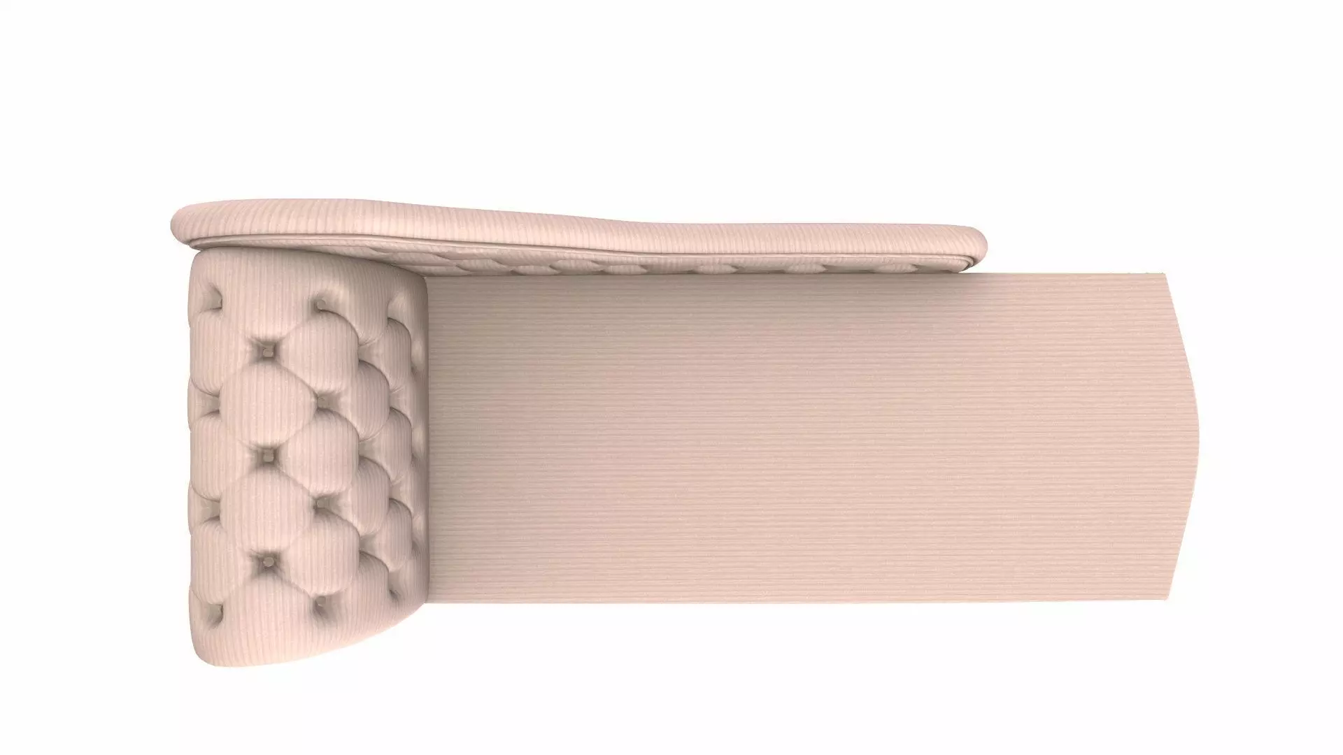 Chaise lounge couch Low-poly 3D model_3