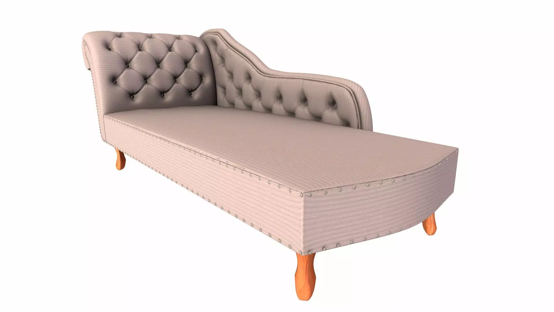 Chaise lounge couch Low-poly 3D model_6