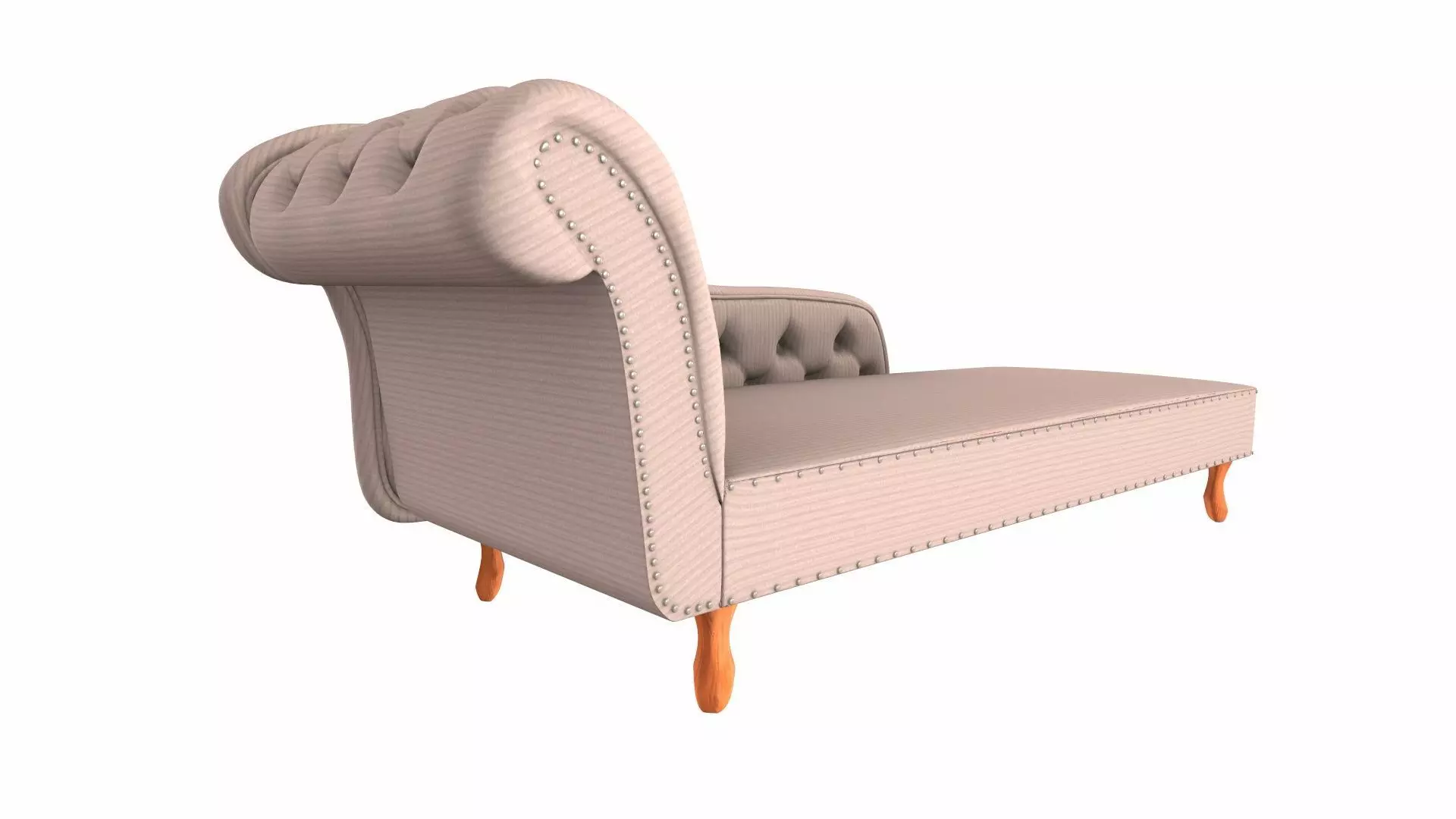 Chaise lounge couch Low-poly 3D model_2
