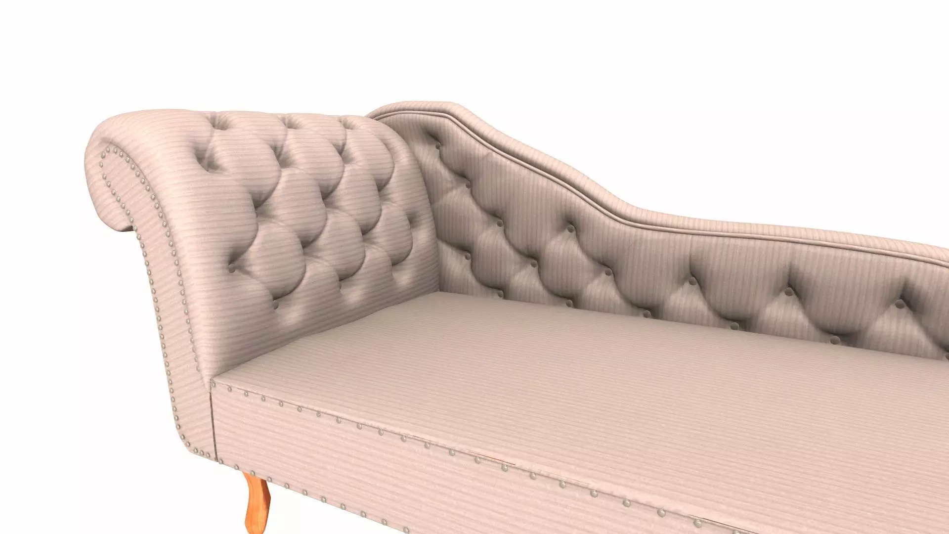 Chaise lounge couch Low-poly 3D model_4