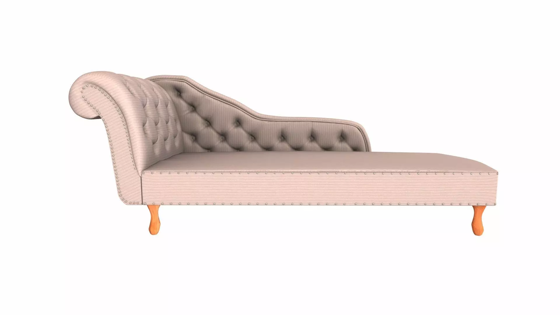 Chaise lounge couch Low-poly 3D model_0