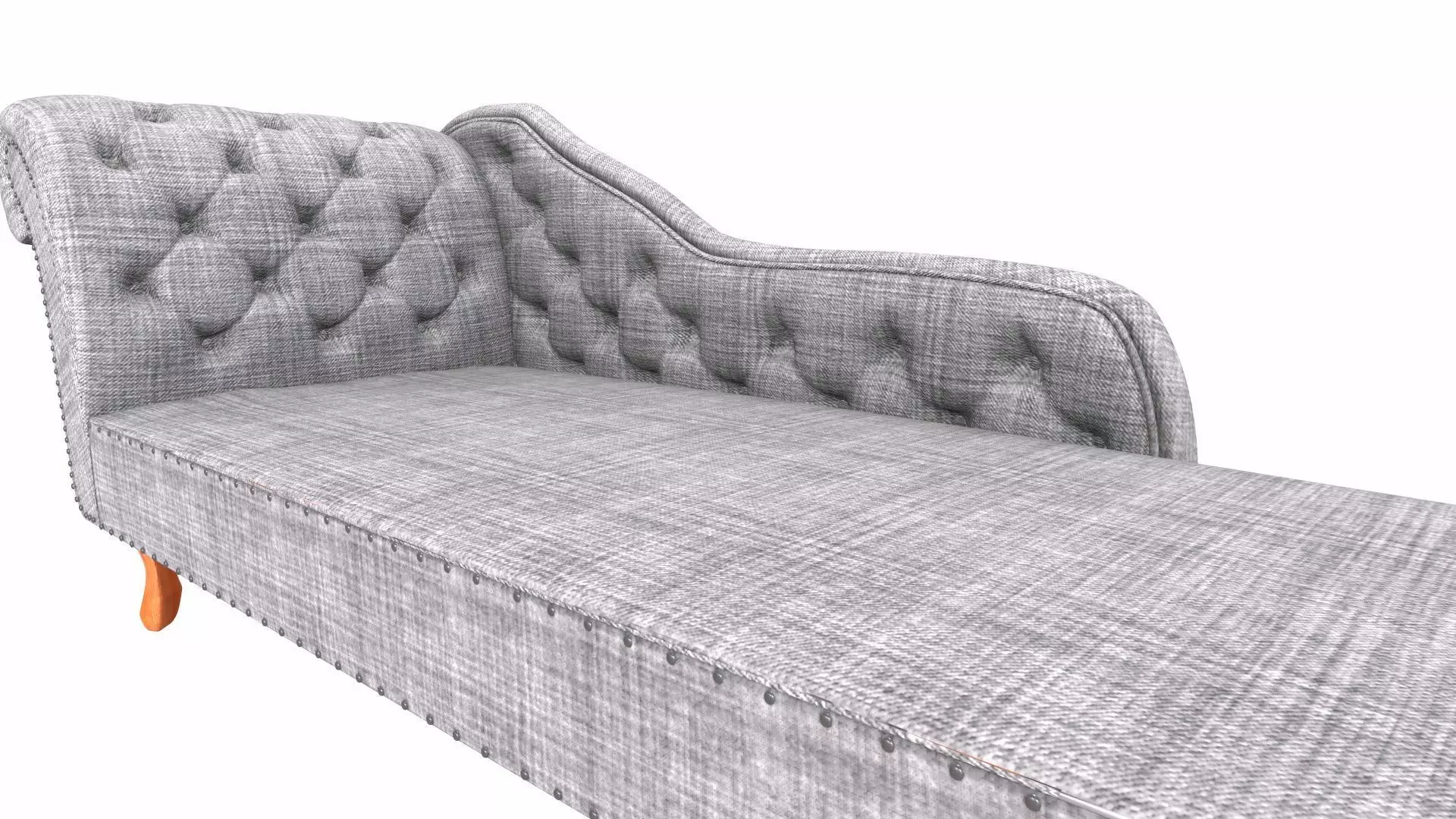 Chaise lounge couch Low-poly 3D model_5