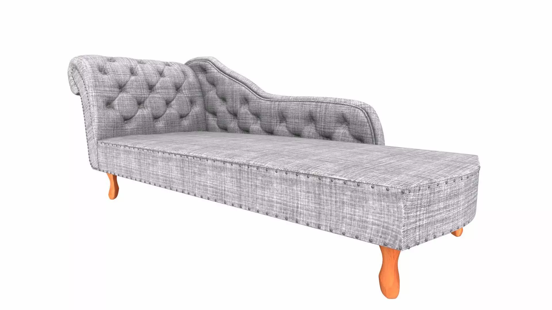 Chaise lounge couch Low-poly 3D model_3