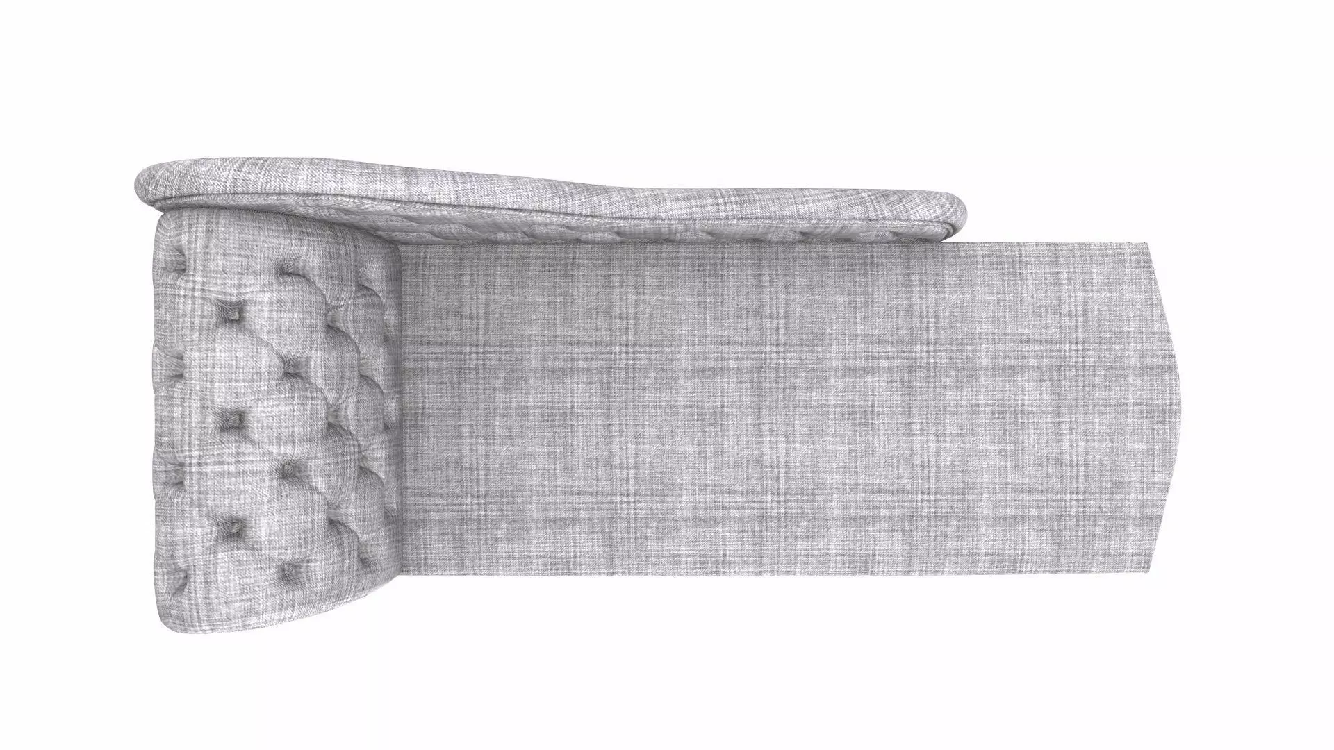 Chaise lounge couch Low-poly 3D model_2