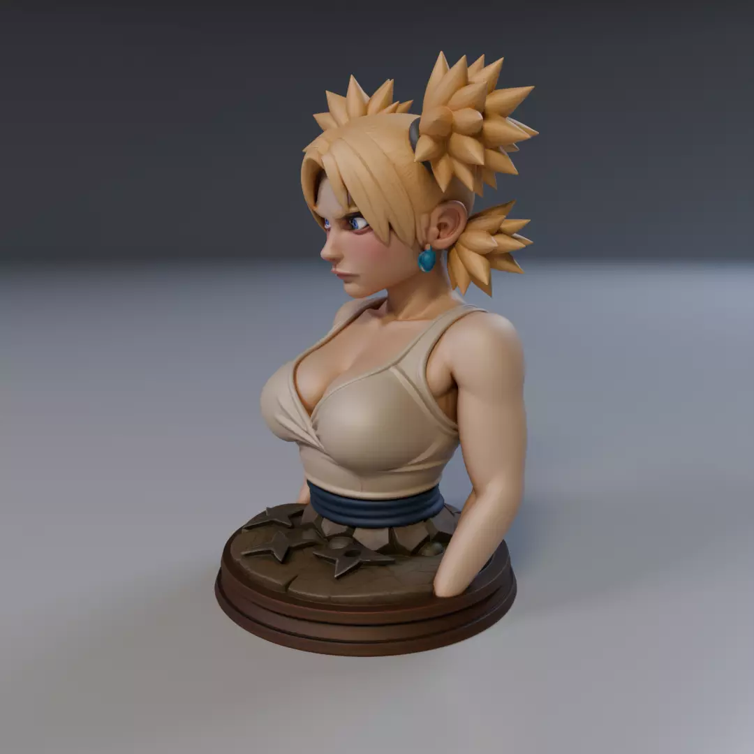 Temari Bust Naruto 3D print model_11