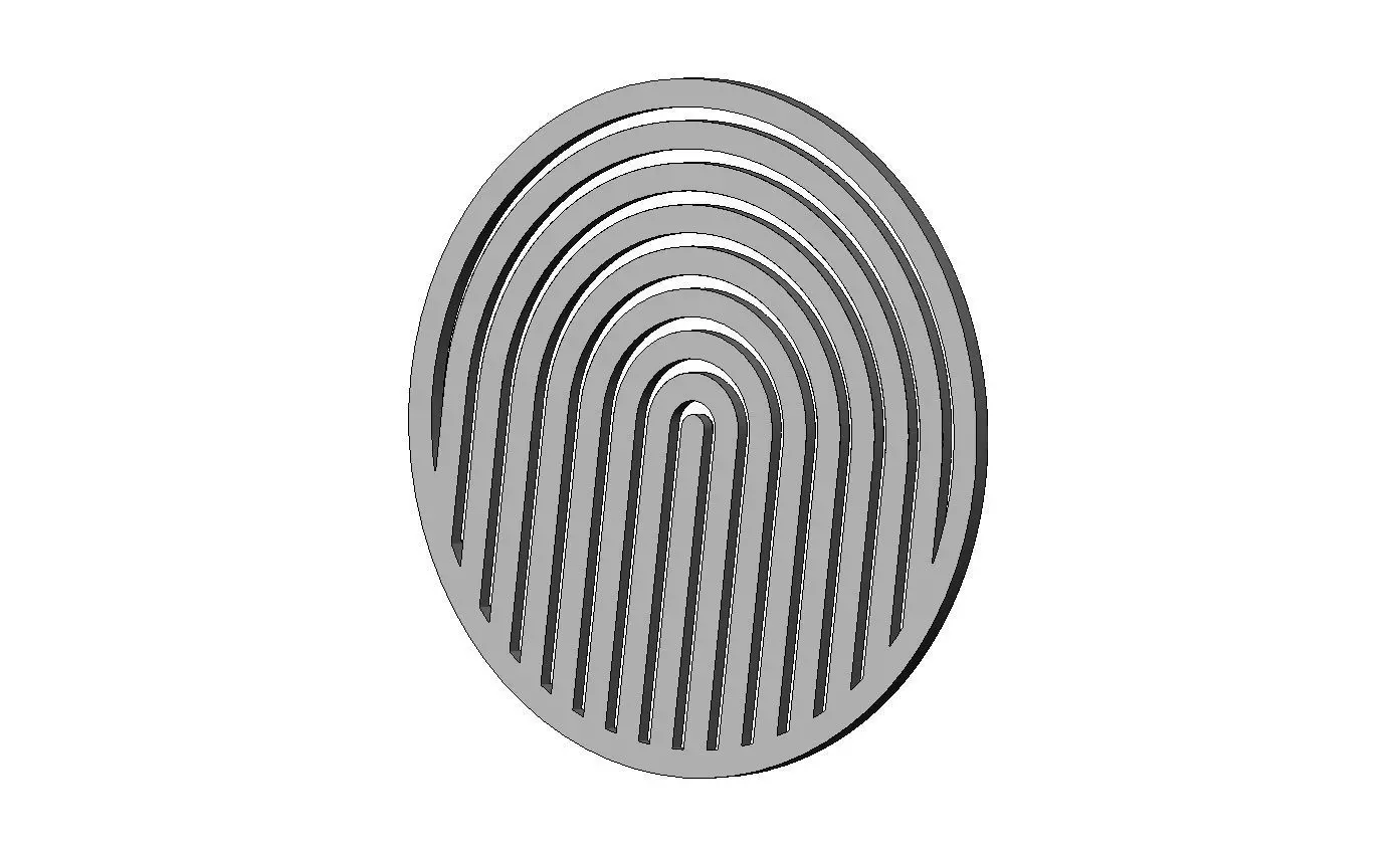 Open round geometric decor Boho ripple rosette and wall art 3D print model_4