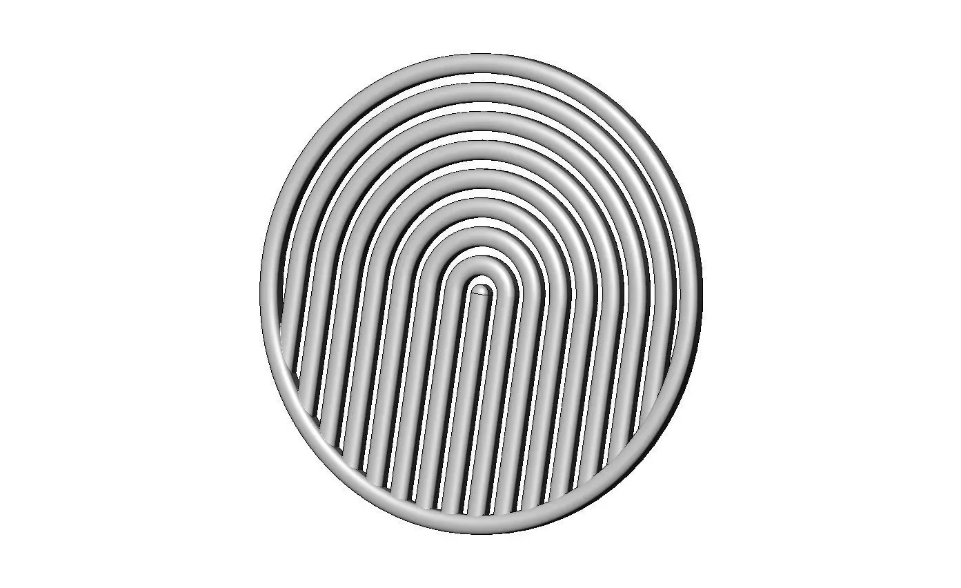 Open round geometric decor Boho ripple rosette and wall art 3D print model_0