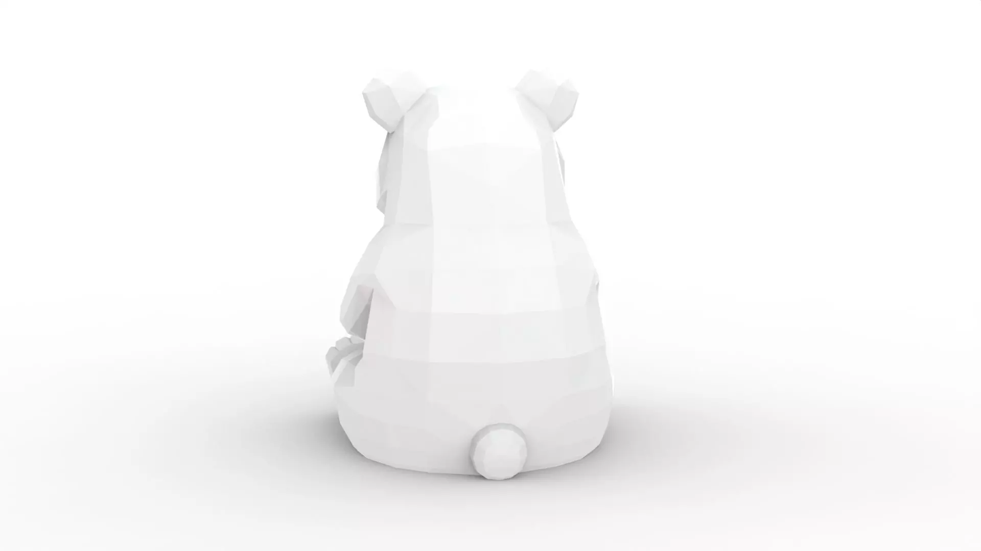 Panda Low-Poly 3D Printable 3D print model_4
