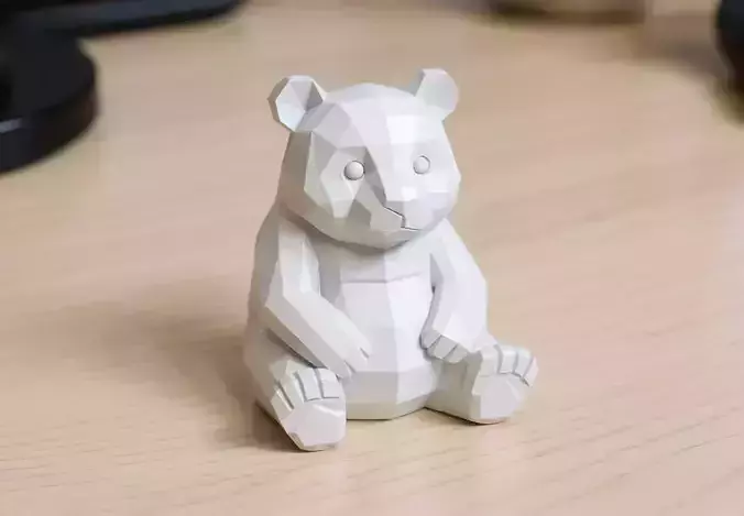 Panda Low-Poly 3D Printable