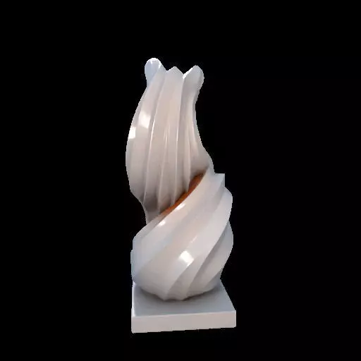 Flowfox Abstract Fox Sculpture 3D print model_16