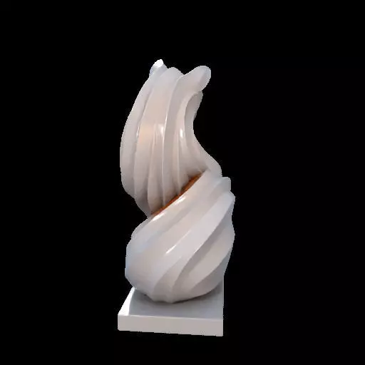 Flowfox Abstract Fox Sculpture 3D print model_15