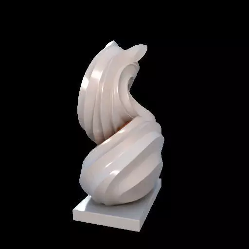 Flowfox Abstract Fox Sculpture 3D print model_14