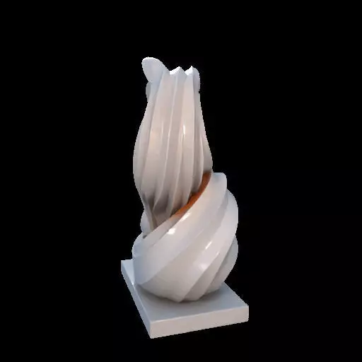 Flowfox Abstract Fox Sculpture 3D print model_17