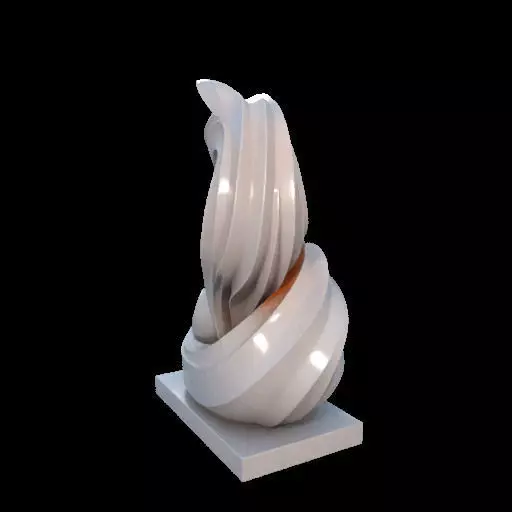 Flowfox Abstract Fox Sculpture 3D print model_18