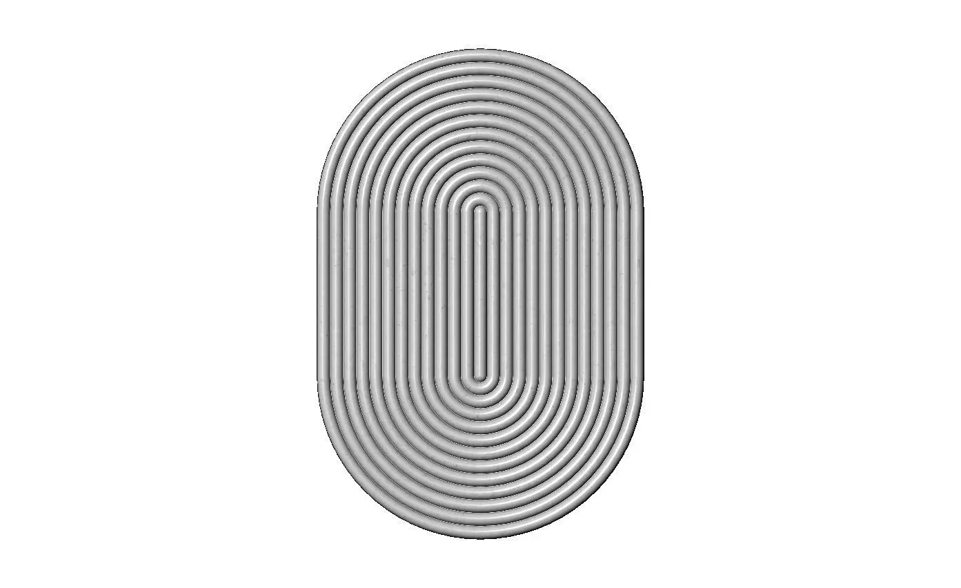 Oblang geometric decor Boho ripple rosette and wall art 3D print model