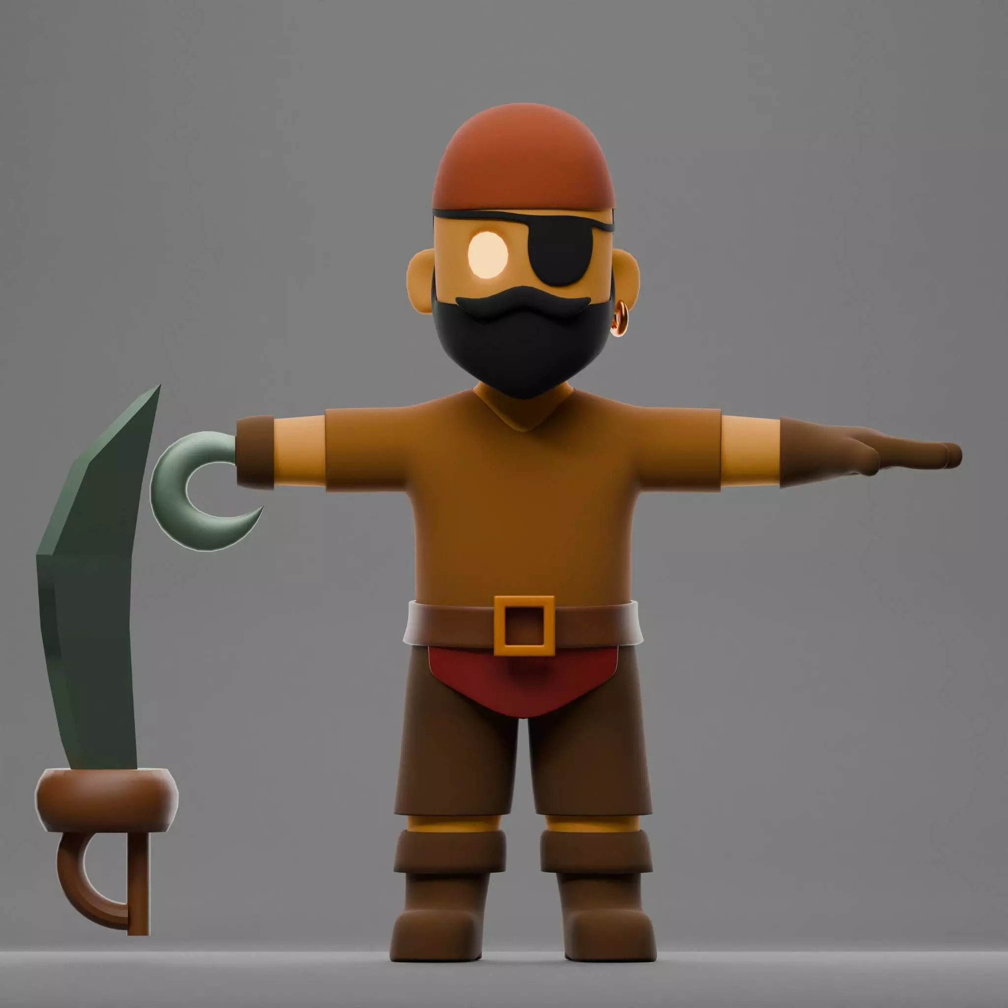 Adventure Pack  5 Rigged Low-Poly Characters 3D model_1