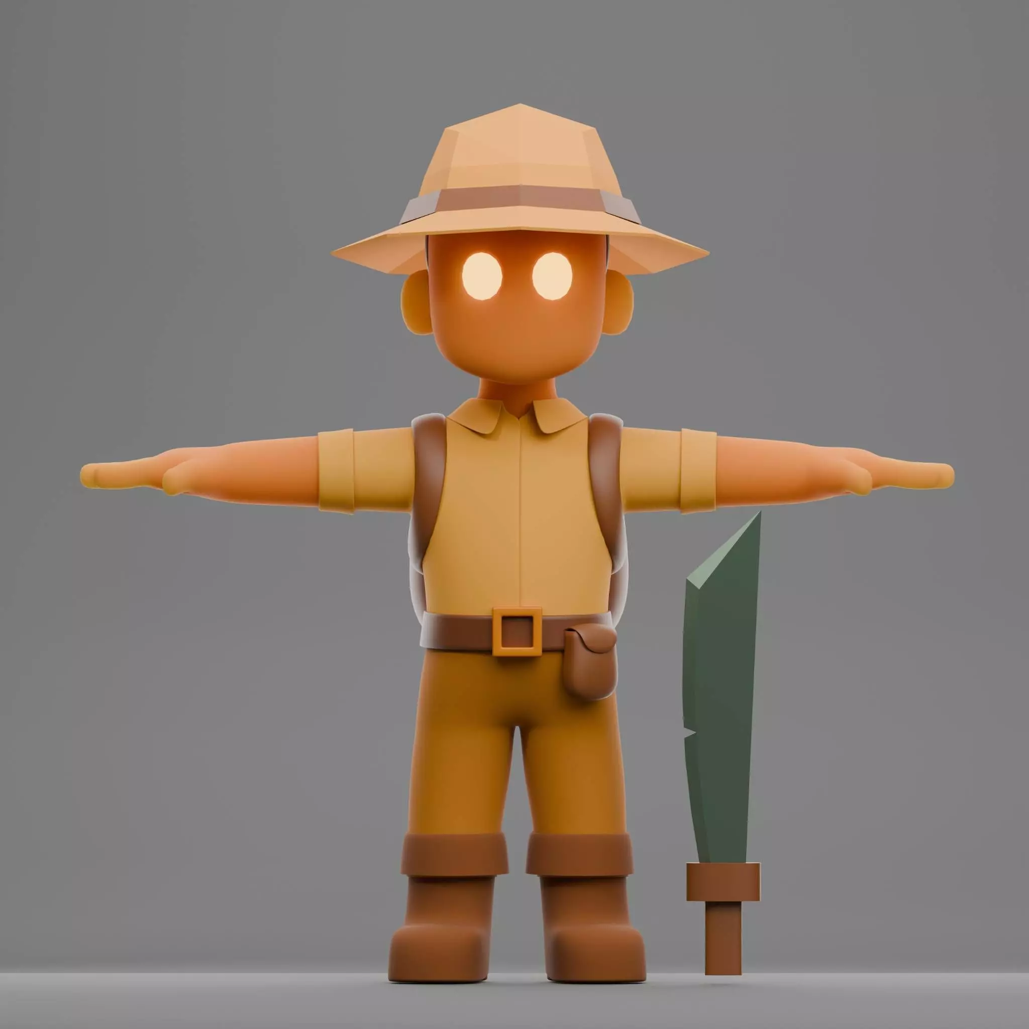 Adventure Pack  5 Rigged Low-Poly Characters 3D model_3